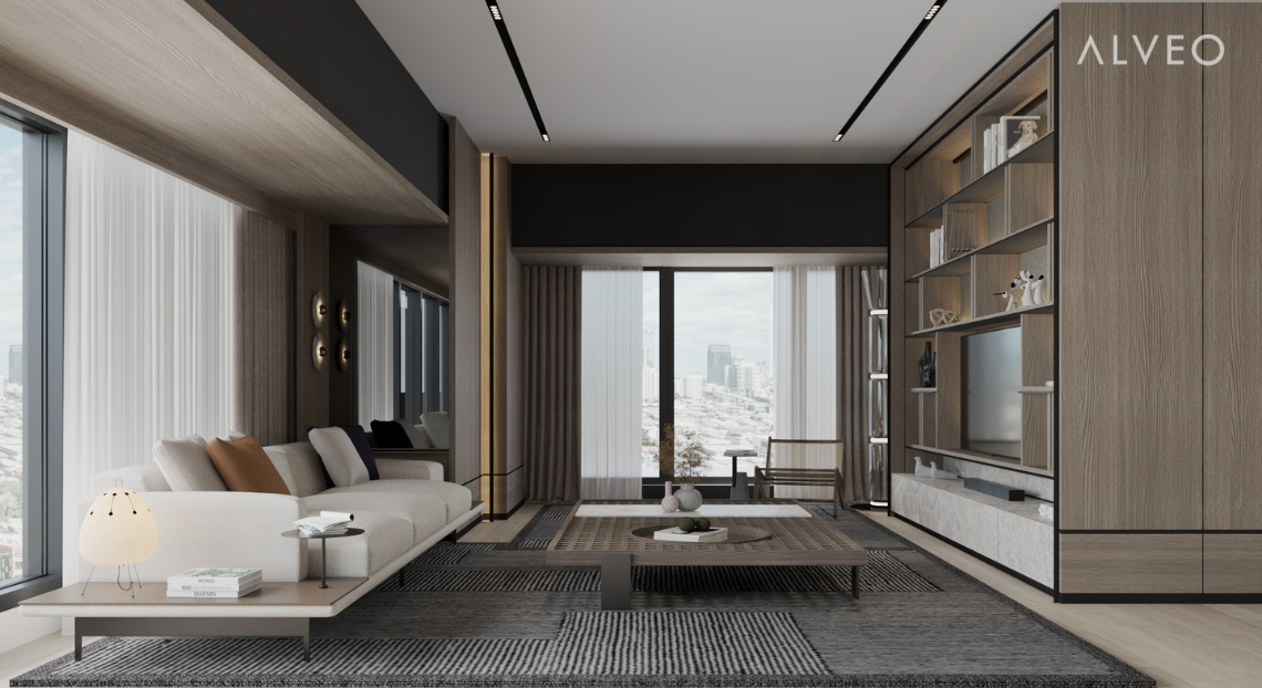 OREAN RESIDENCES - 2BR Living Area (Artist's Perspective)