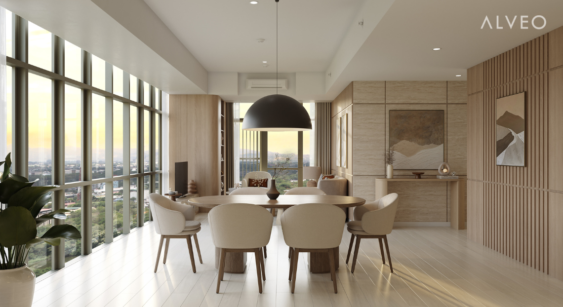 OREAN RESIDENCES - 2BR Living and Dining Area (Artist's Perspective)